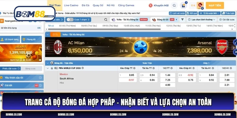 trang cá độ bóng đá hợp pháp